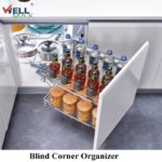 WellMax DSPTJ017GB Stainless Steel Blind Corner Organizer