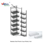 WellMax DSPTJ022F Stainless Steel Twelve Layer Pantry Unit - Image 3