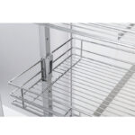 WellMax KDSPTJ012D Stainless Steel Heighten pull-out basket with soft-closing Tall unit basket - Image 3