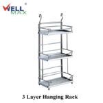 WellMax SJ216A Stainless Steel 3 Layer Hanging Rack