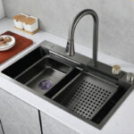 Rizco Senorita Heavenly 32 Inch Multifunctional Kitchen Sink, 304 Stainless Steel - Image 4